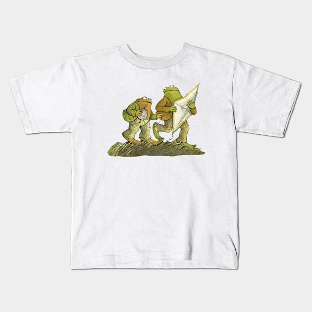 Frog And Toad Fly a Kite Kids T-Shirt by BanyakMau